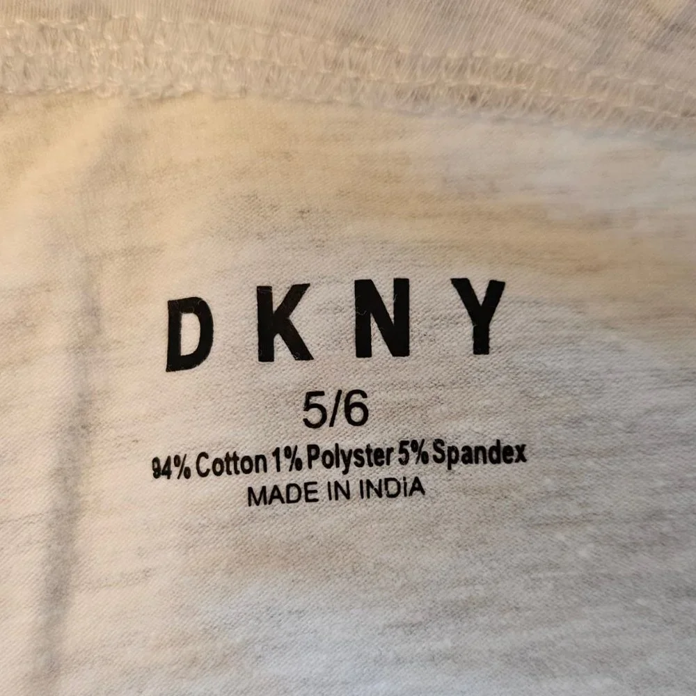 DKNY Girls Sz 5\6 Pink Grey Legging Shorts 2 Pair Cotton Spandex - Picture 6 of 6